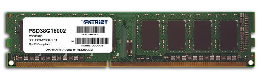 Patriot 8 Gt (1 x 8 Gt) DDR3 1600 MHz, CL11 -muisti – PATRIOT