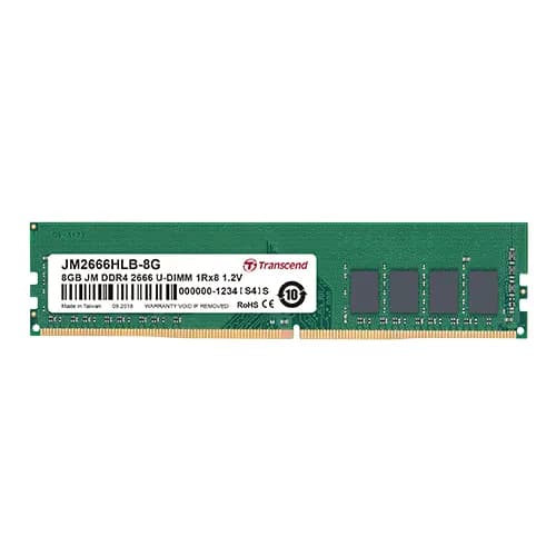 Transcend JetRam 8 Gt (1 x 8 Gt) DDR4 2666 MHz, CL19 -muisti (XMP) – Transcend