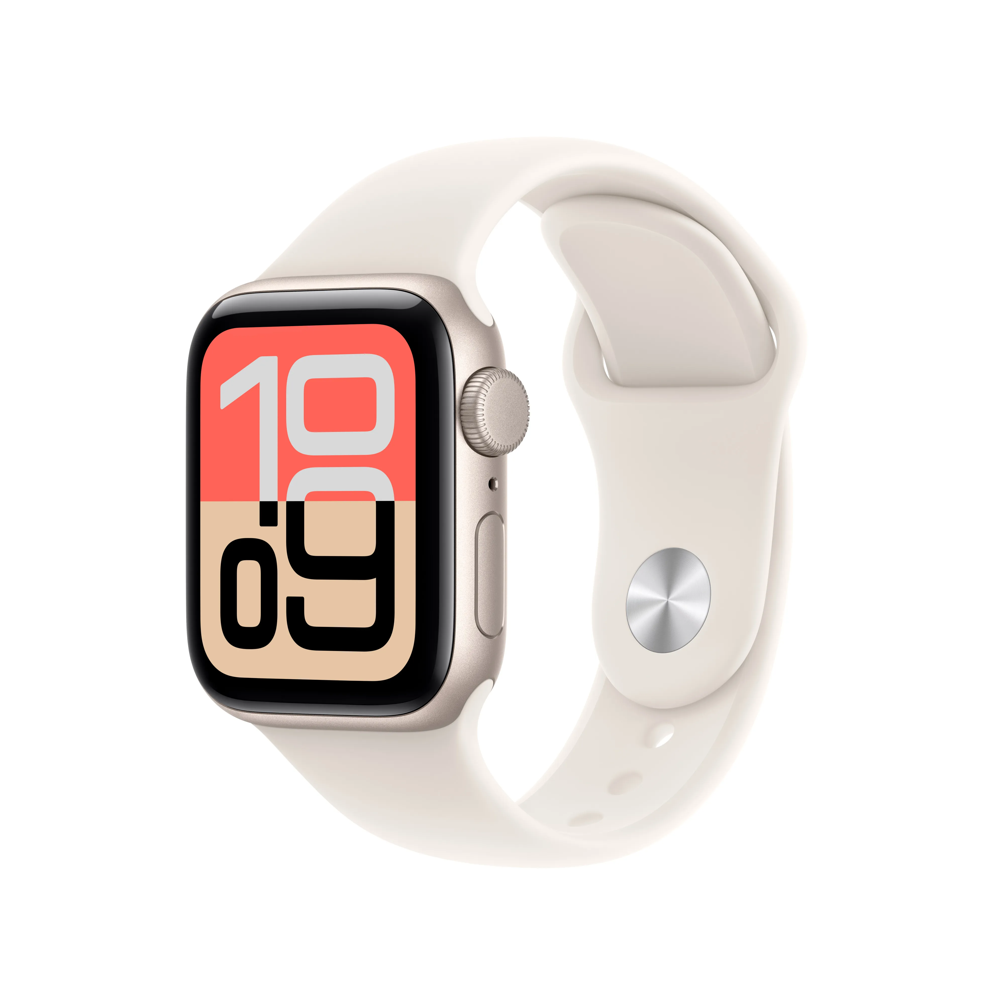 Apple Watch SE 3 (GPS) 40 mm tähtivalkea alumiinikuori ja urheiluranneke, M/L – Apple