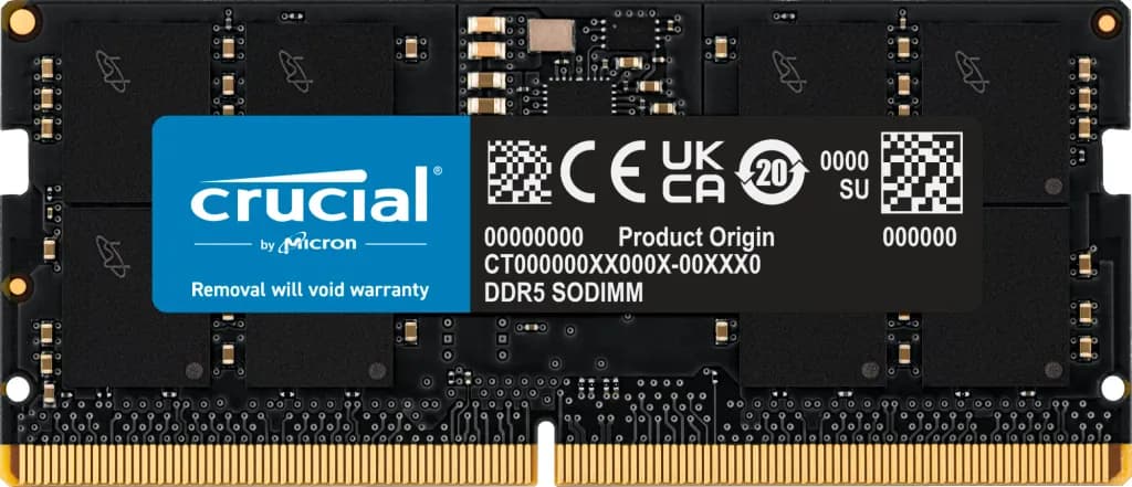 Crucial SO-DIMM ECC 16 Gt (1 x 16 Gt) DDR5 5600 MHz, CL46 -muisti