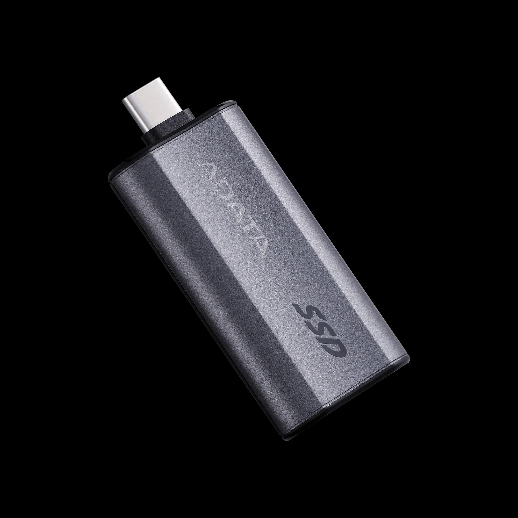 A-DATA SC750 500 Gt USB 3.2 Gen 2 (USB-C) -ulkoinen SSD, kannettava, pelikäyttöön, harmaa