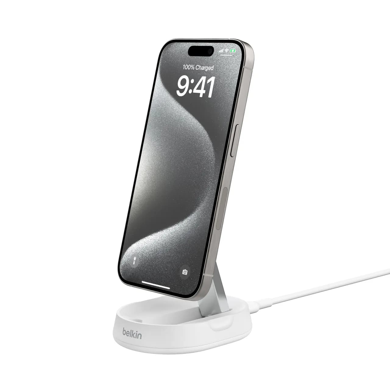 Belkin BoostCharge Pro Qi2 Convertible Magnetic Charging Stand, Valkoinen – Belkin