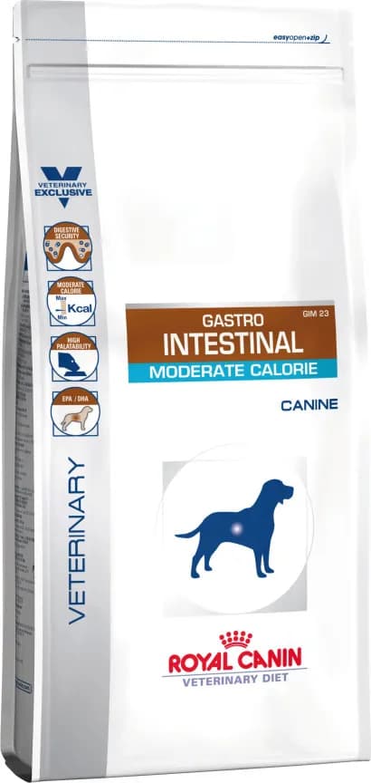 Royal Canin Veterinary Health Nutrition Gastrointestinal Moderate Calorie, Koiran kuivaruoka, Adult, 2 kg