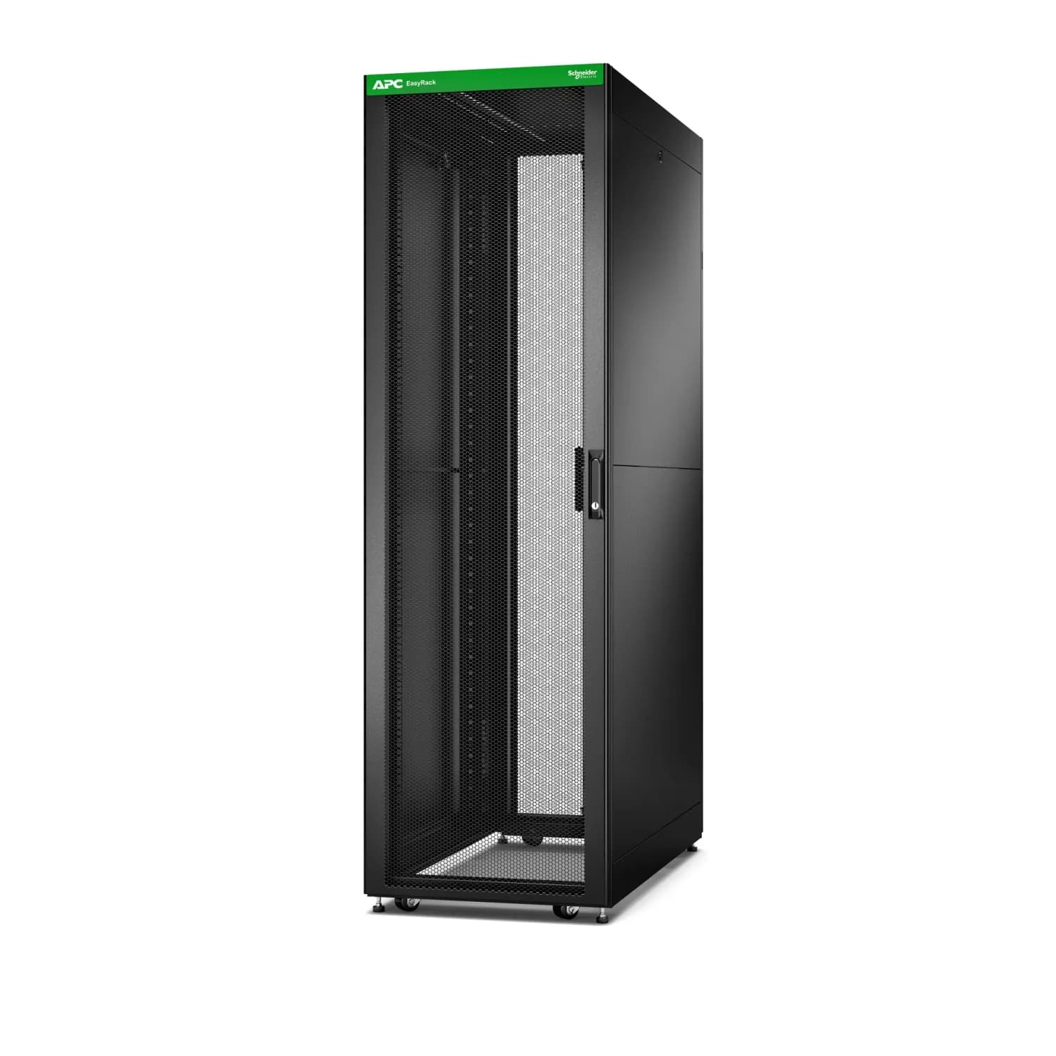APC Easy Rack 42Ux600x1000 Roof/Side panel/castors/feet No Bottom 4 Brackets black – APC