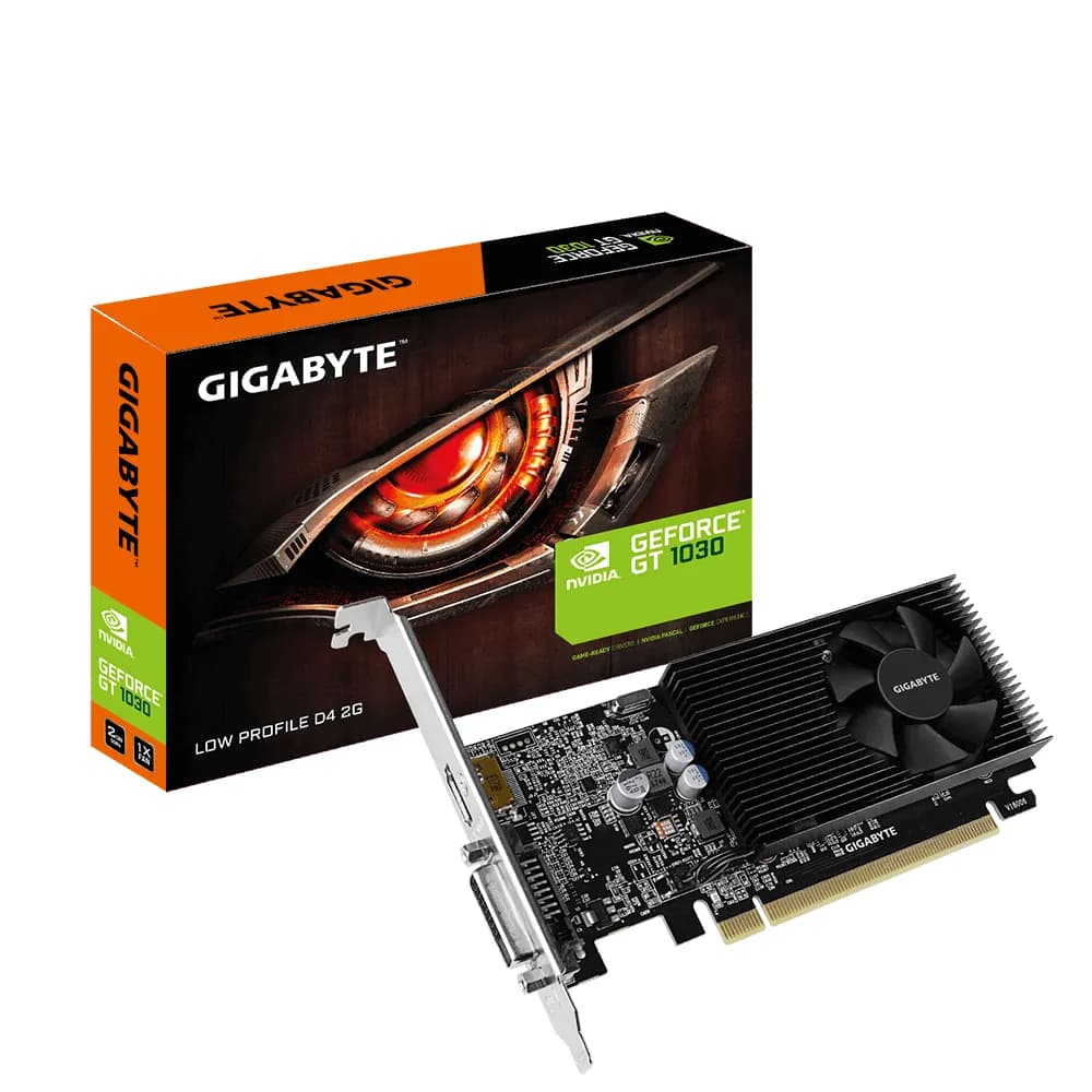 Gigabyte GeForce GT 1030 Low Profile D4 OC 2 Gt -näytönohjain – Gigabyte