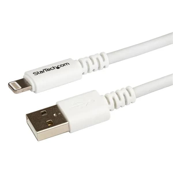 StarTech USB-A – Lightning -kaapeli, 3 m, valkoinen