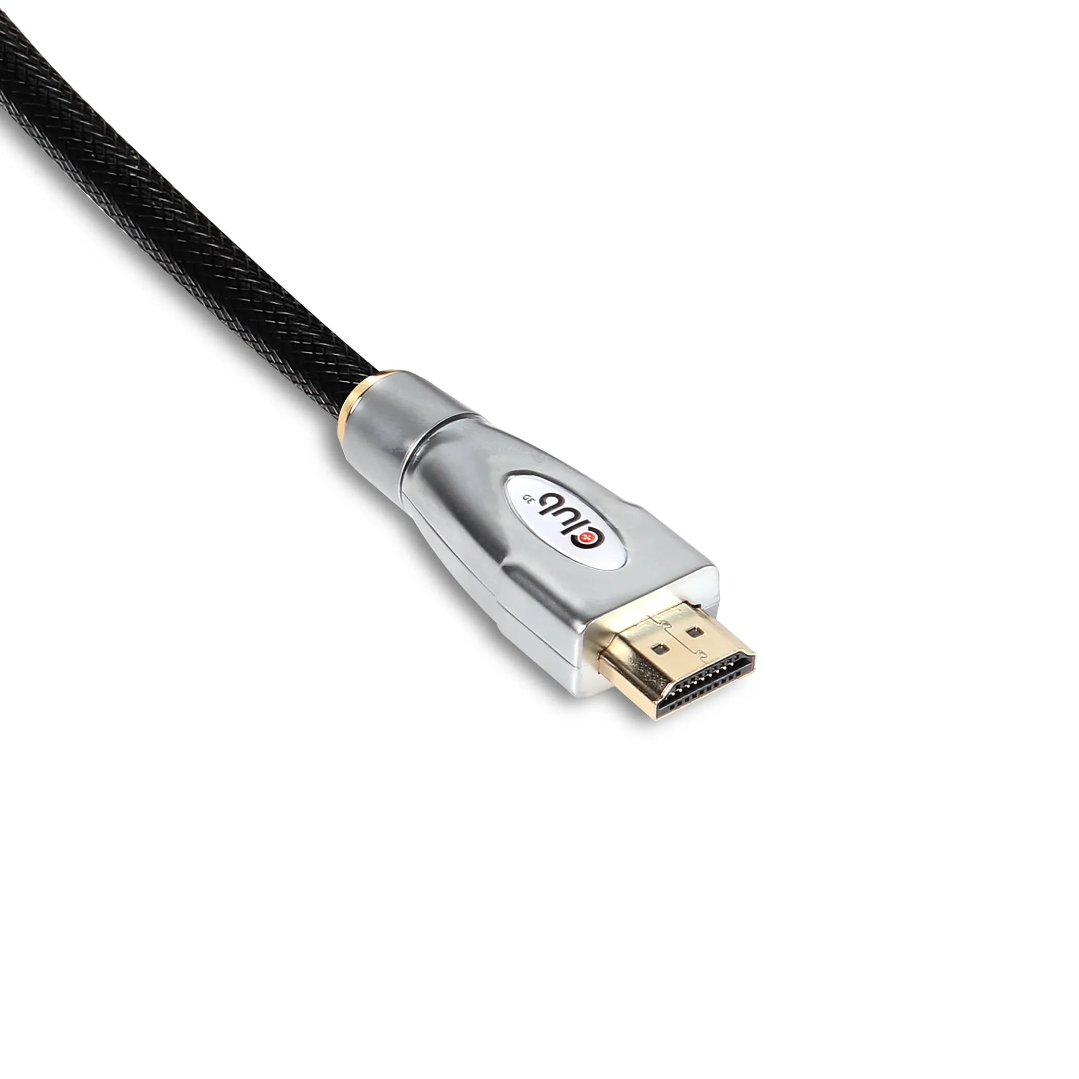 Club 3D CAC-1310 HDMI 2.0 4K -kaapeli, jossa Ethernet, 3 m, musta/hopea
