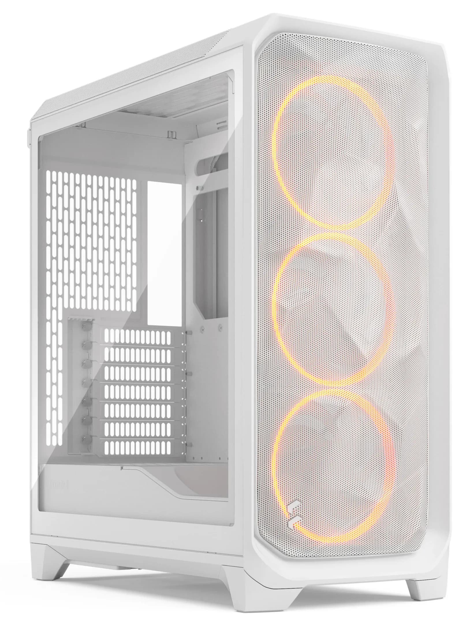 Fractal Design Meshify 3 -miditornikotelo RGB-valaistuksella ja läpinäkyvällä ikkunalla, valkoinen – Fractal Design