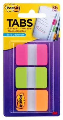 Post-it Index tabs 25,4x38,1 Strong ass. neon (3) – 3M
