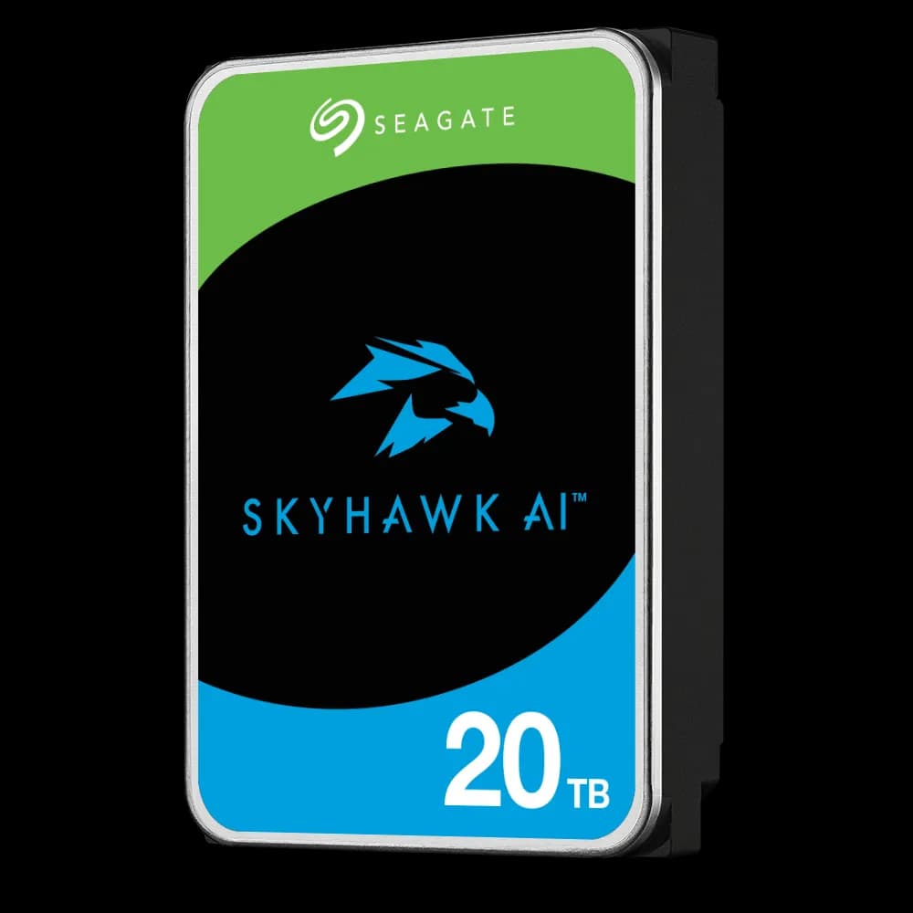 Seagate SkyHawk AI 3.5" 20 Tt, 7200 RPM, 512 MB, SATA III -kovalevy (valvontakäyttöön) – Seagate