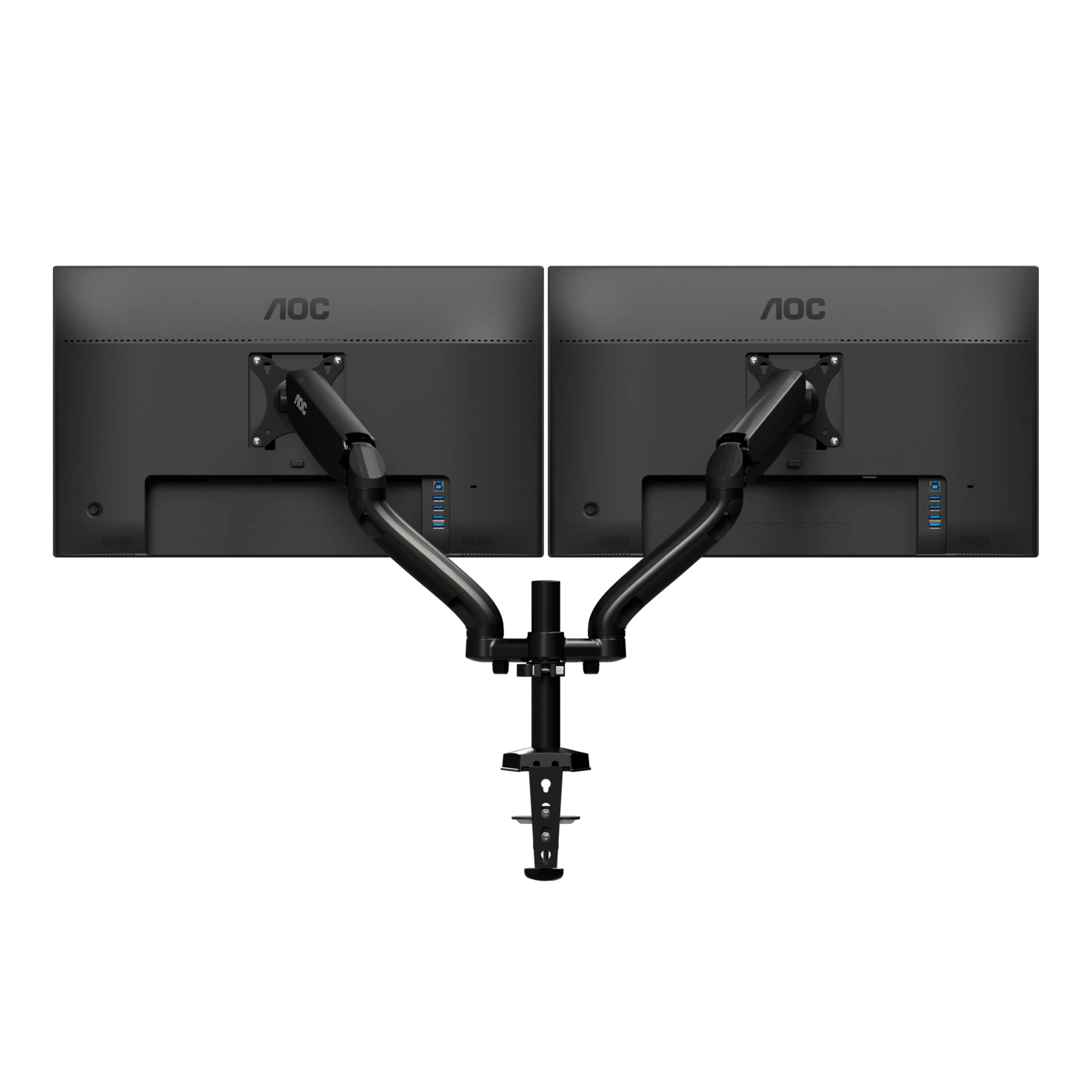 AOC AD110D0-monitorivarsi kahdelle näytölle 13-32", kaasujousella, 9 kg, musta – AOC