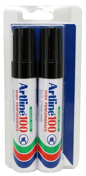 Permanent Marker Artline 100 black 2/Bl. – ARTLINE