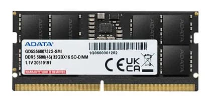 ADATA 32 Gt (1 x 32 Gt) DDR5 5600 MHz, CL42 -muisti – ADATA