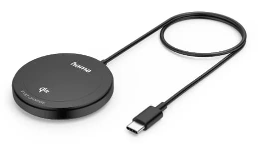 HAMA Wireless Qi2 Charging Fast Charging 15W Black – Hama