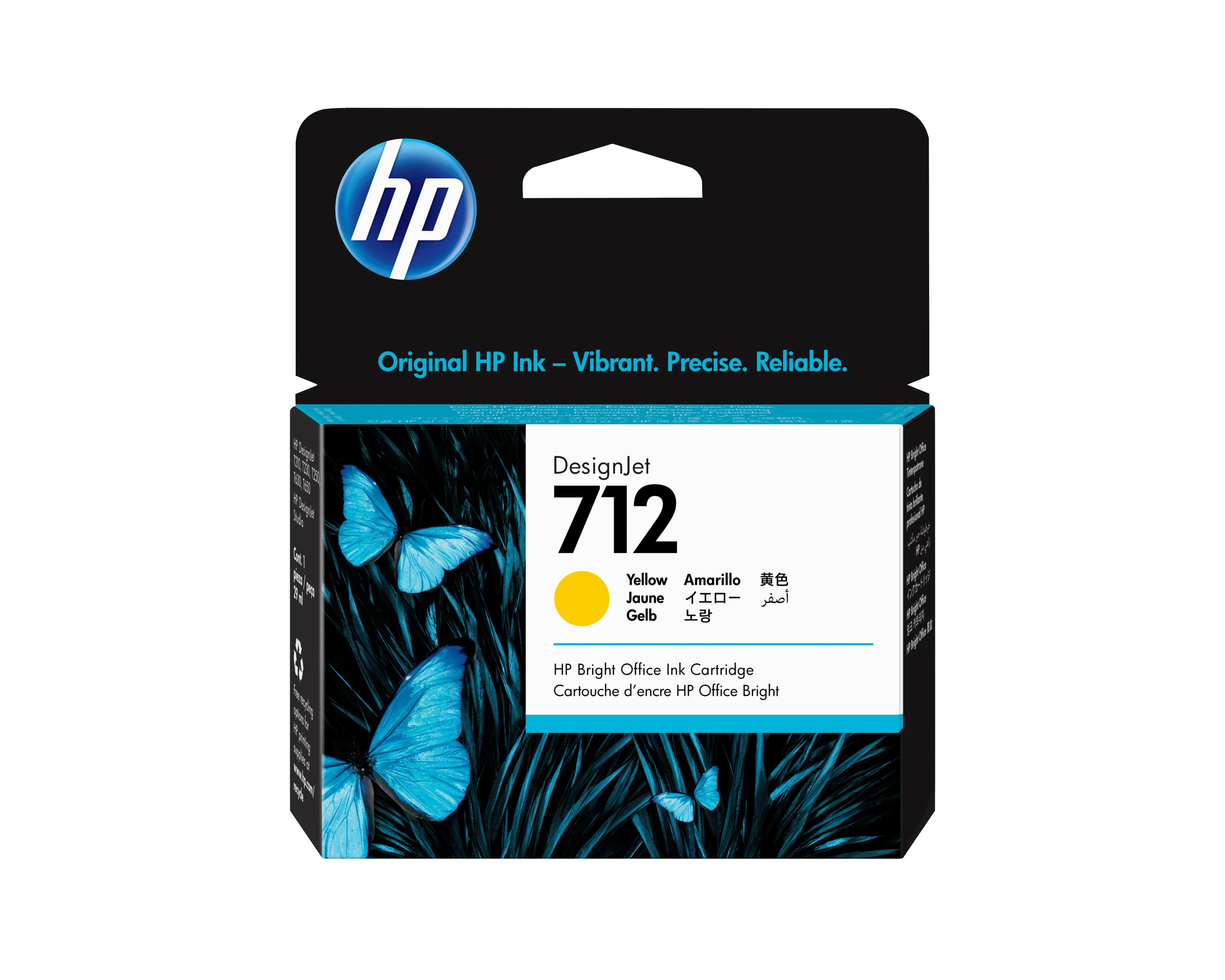 HP 712-mustekasetti, 29 ml, keltainen