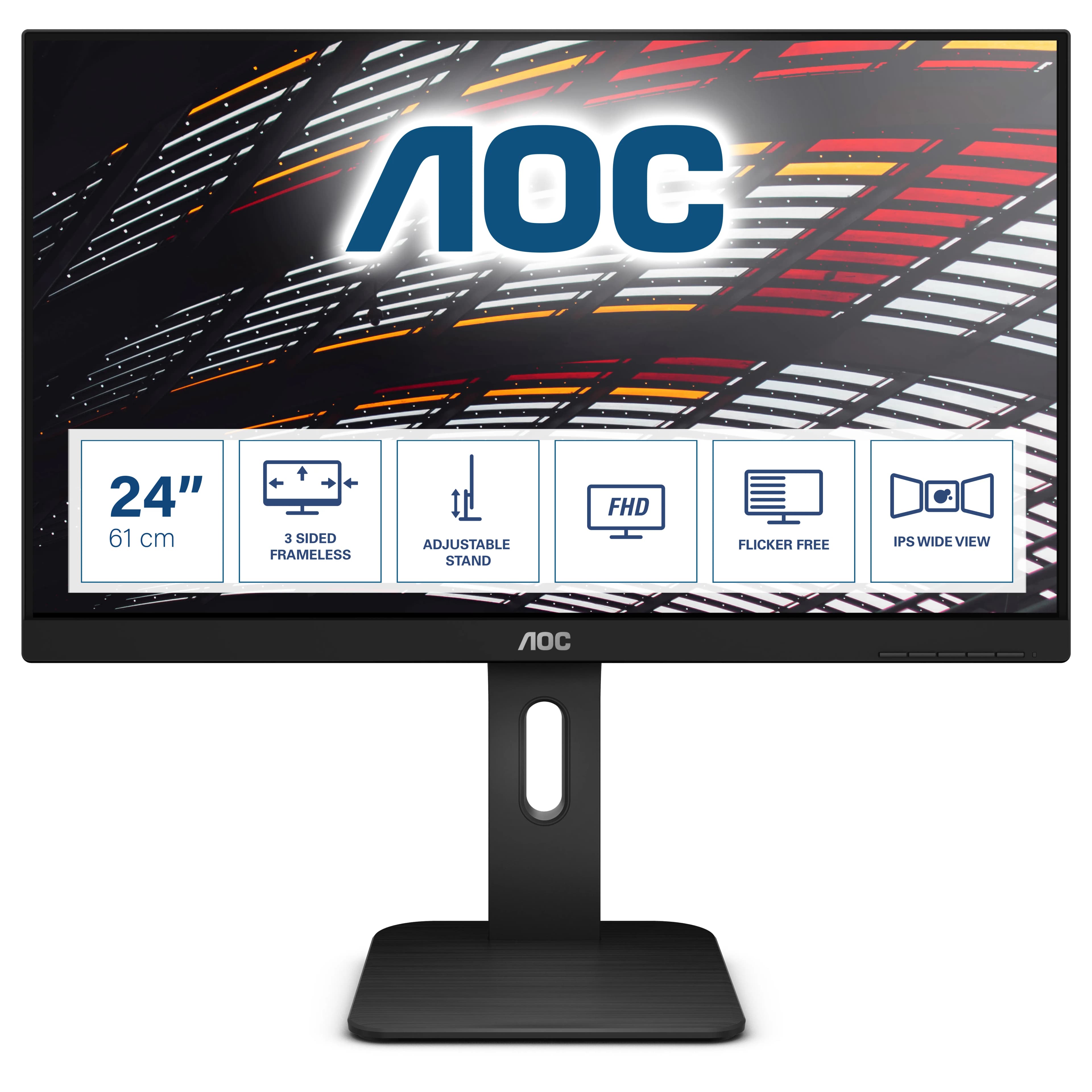 AOC X24P1 24" WUXGA, IPS -näyttö, USB hub – AOC