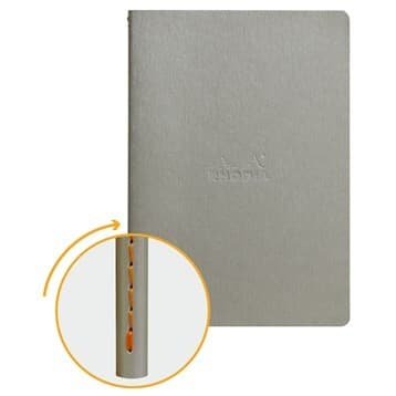 Rhodiarama Sewn spine Silver A5 dot – RHODIA