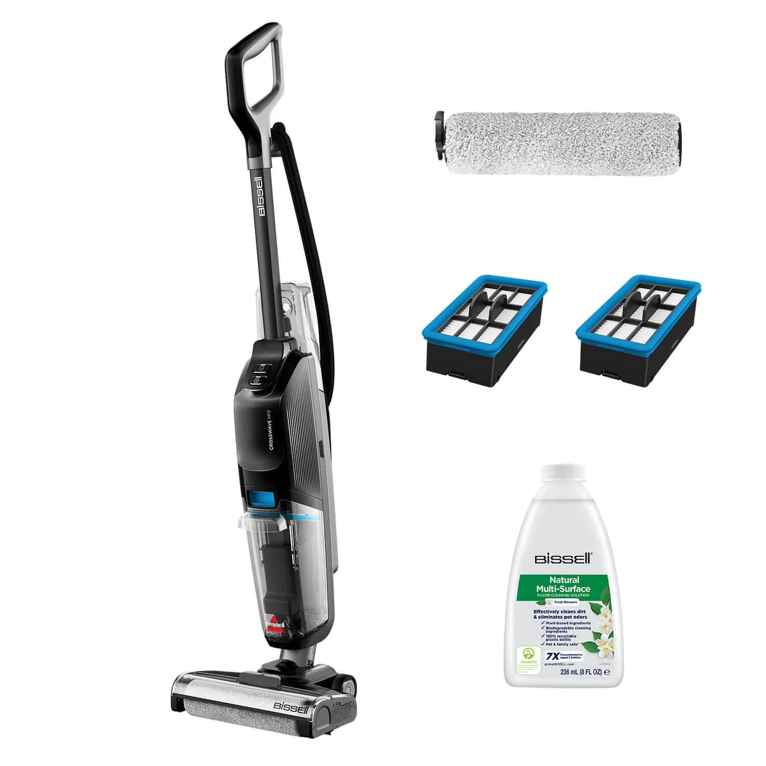 BISSELL CrossWave HF2 Pro -märkä-kuivaimuri, musta