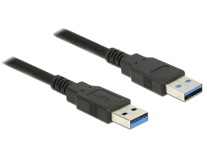 DeLOCK USB 3.0 Type-A -kaapeli, 2 m, musta – De-Lock