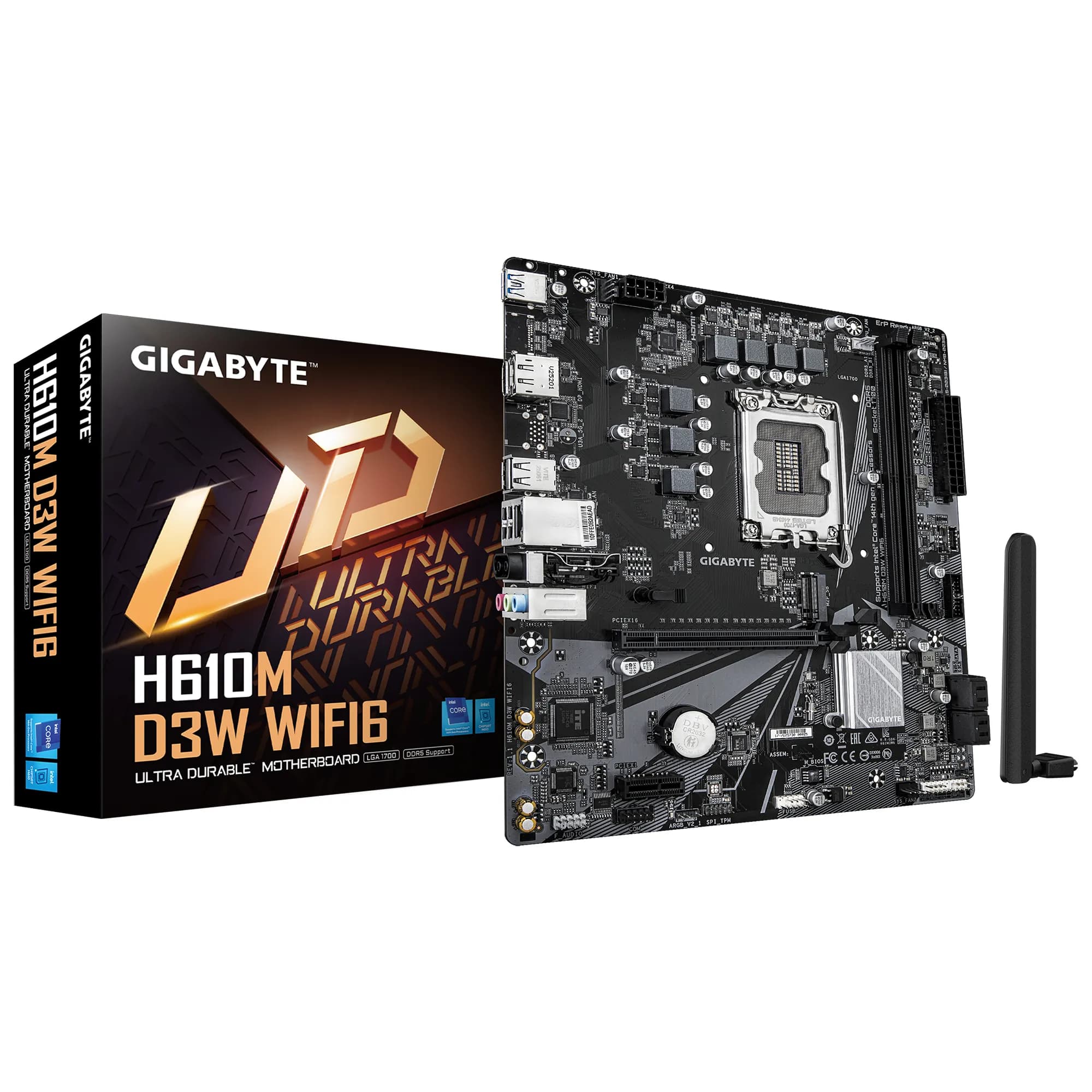 Gigabyte H610M D3W WF6 DDR5 LGA1700 mATX -emolevy – Gigabyte