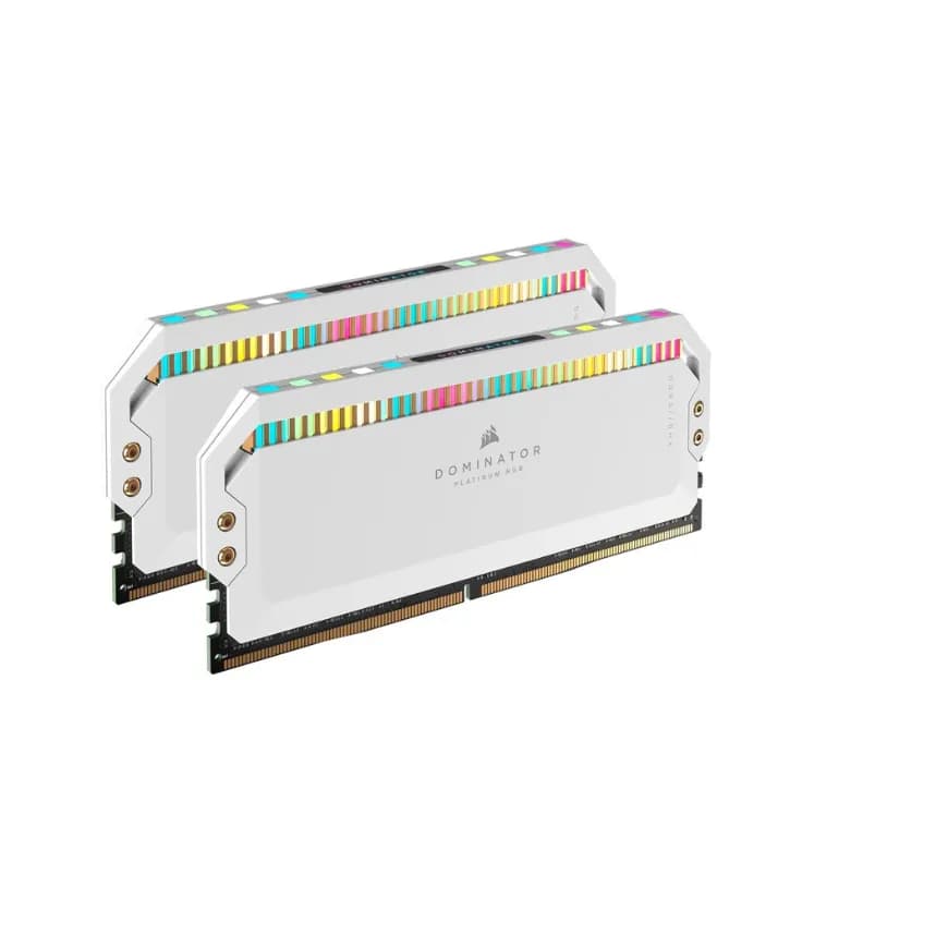Corsair Dominator Platinum RGB 32 Gt (2 x 16 Gt) DDR5 6200 MHz, CL36 -muisti, valkoinen (XMP) – Corsair