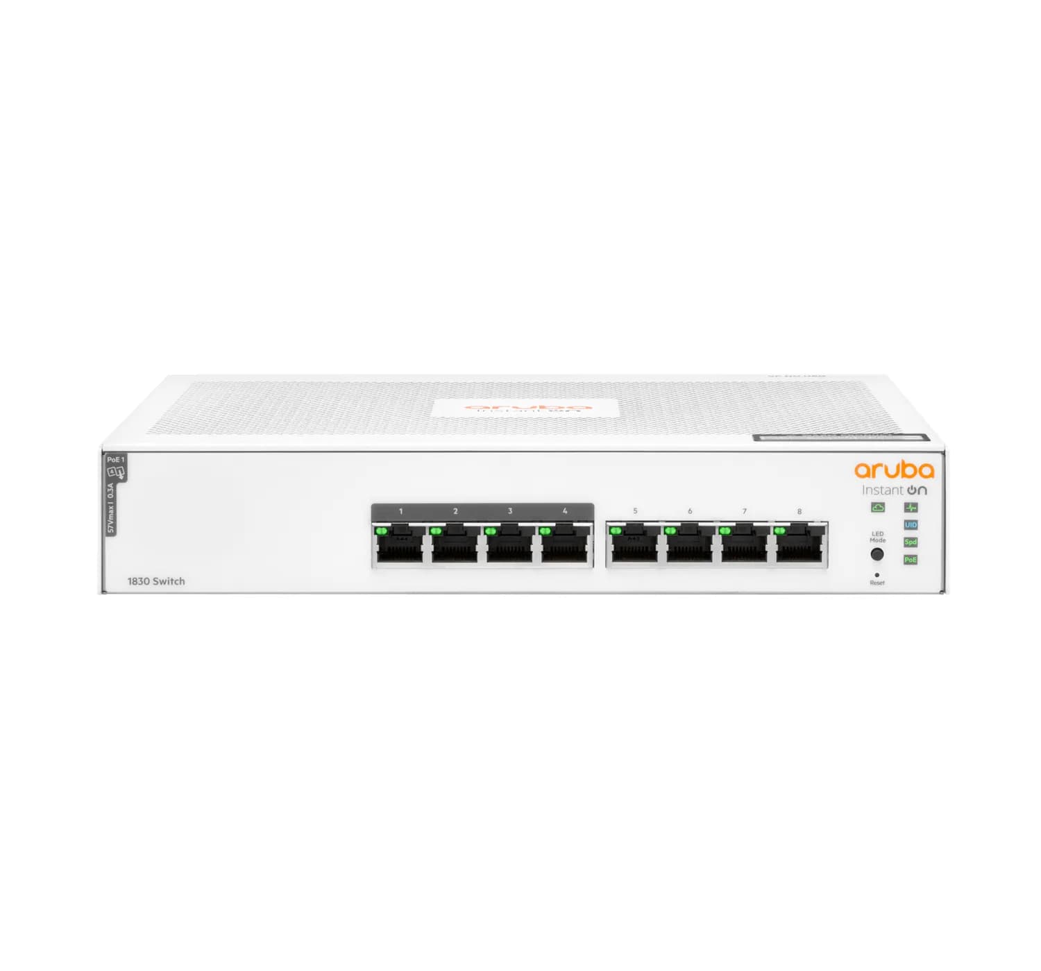 HPE Aruba Instant On 1830 8G 4p Class4 PoE 65W Switch - Kytkin - smart - 4 x 10/100/1000 + 4 x 10/100/1000 (PoE+) - työpöytä, räkkiin asennettava - Po