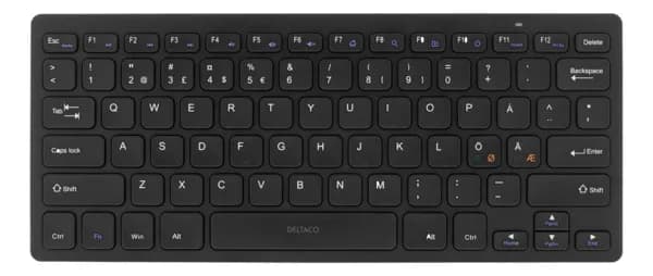 DELTACO TB-632 Mini -langaton näppäimistö, Scissor, musta