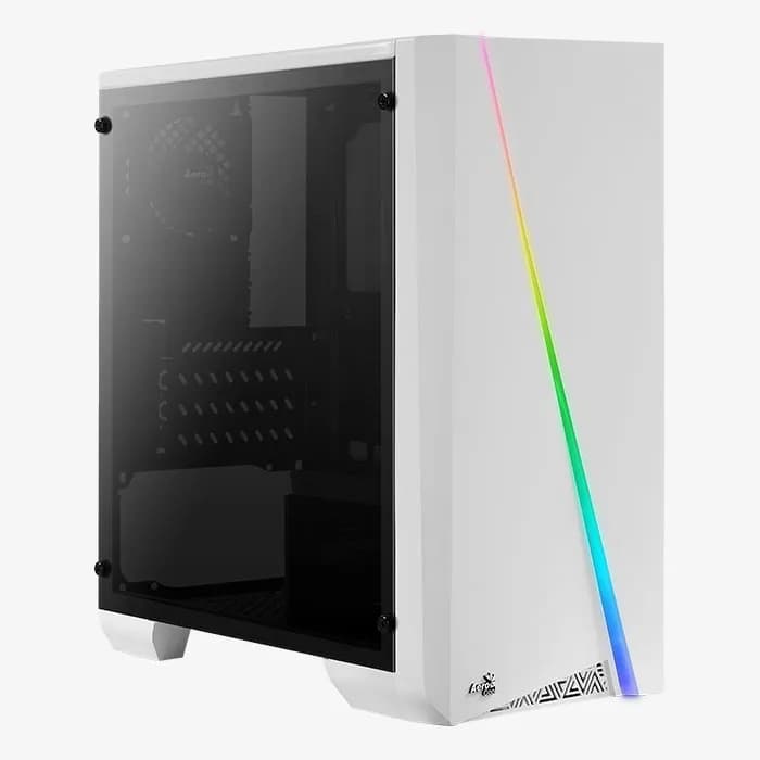 Aerocool Cylon Mini -minitornikotelo RGB-valaistuksella, valkoinen – AEROCOOL