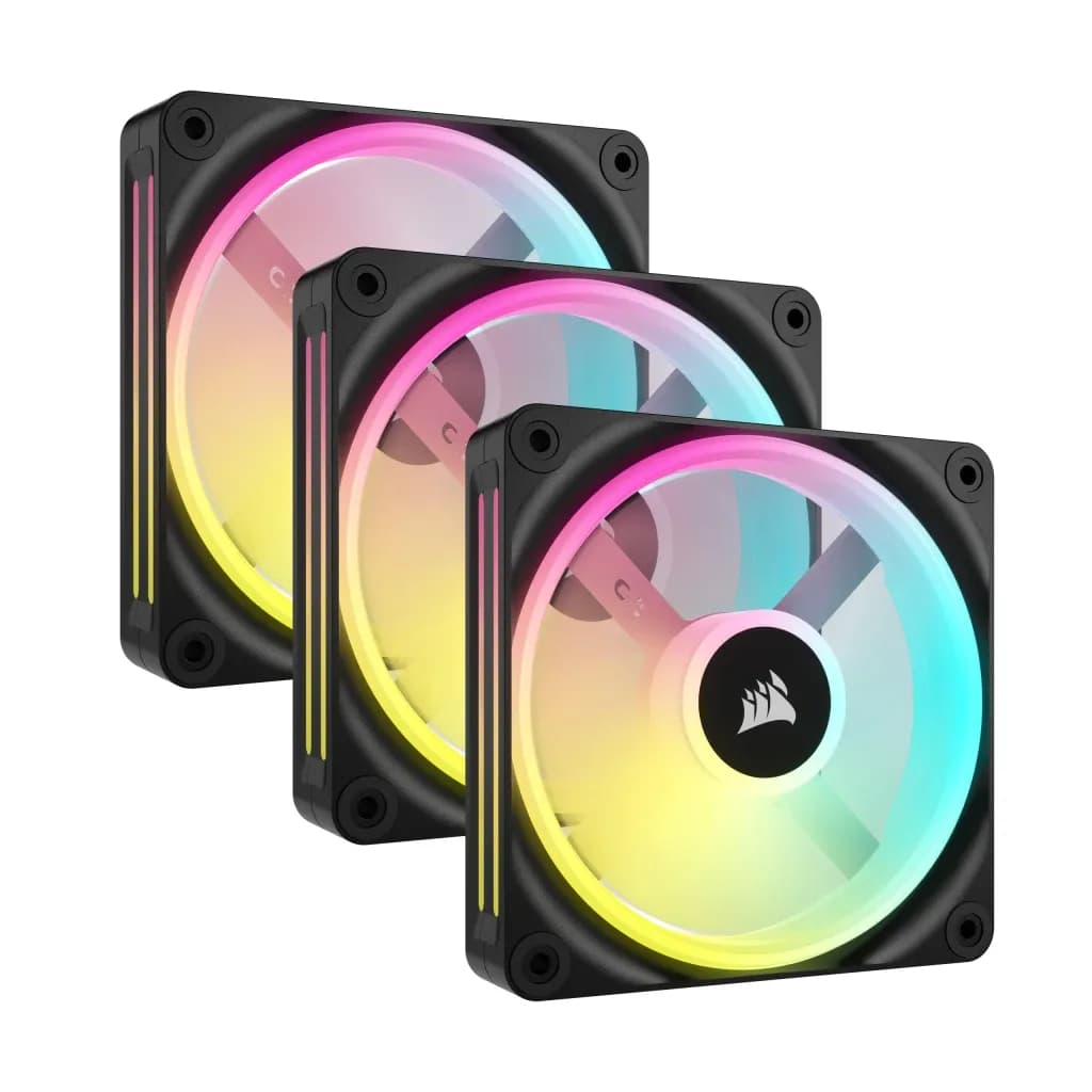 Corsair iCUE LINK QX120 RGB 120 mm PWM -kotelotuuletinsarja (3 kpl) - Musta