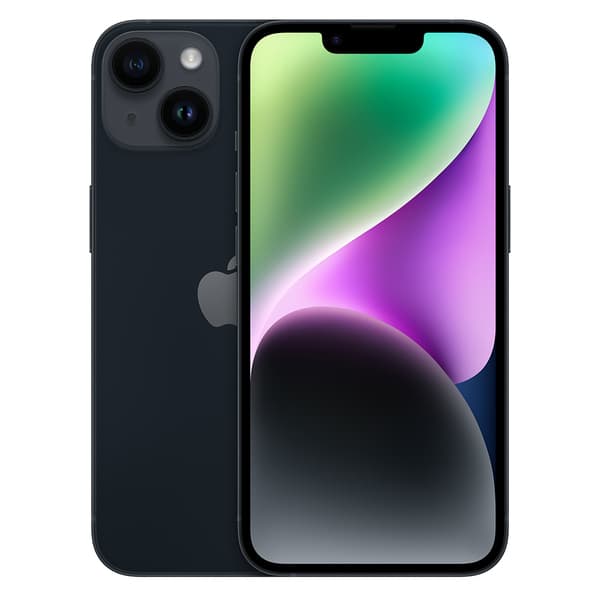 Kunnostettu iPhone 14 128 Gt, keskiyö (Tyydyttävä kunto)