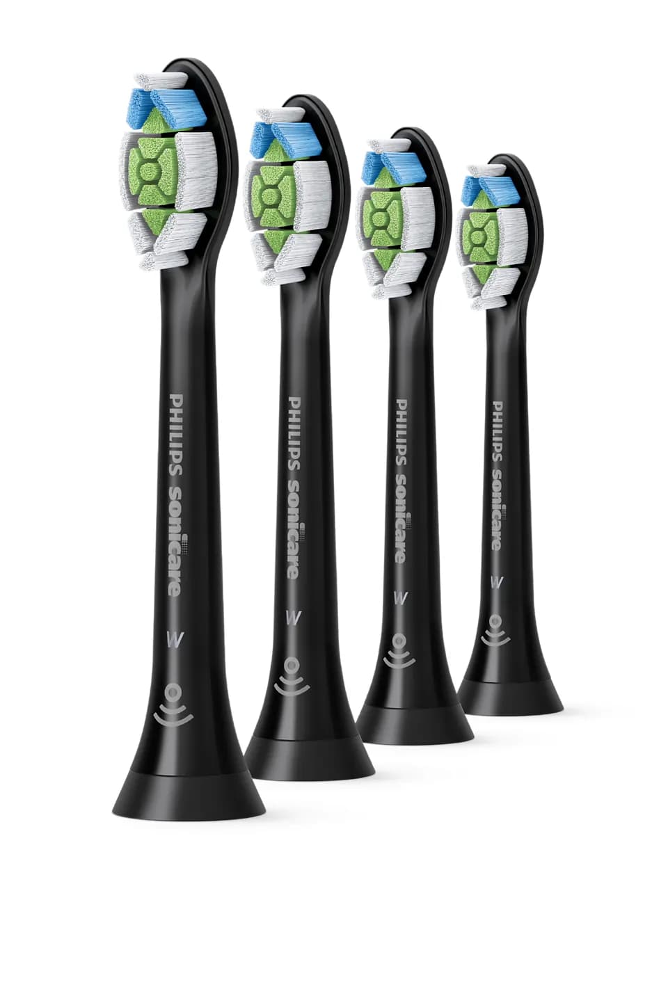 Philips Sonicare W2 Optimal White 4 kpl -vaihtoharjaspäät, Musta – Philips