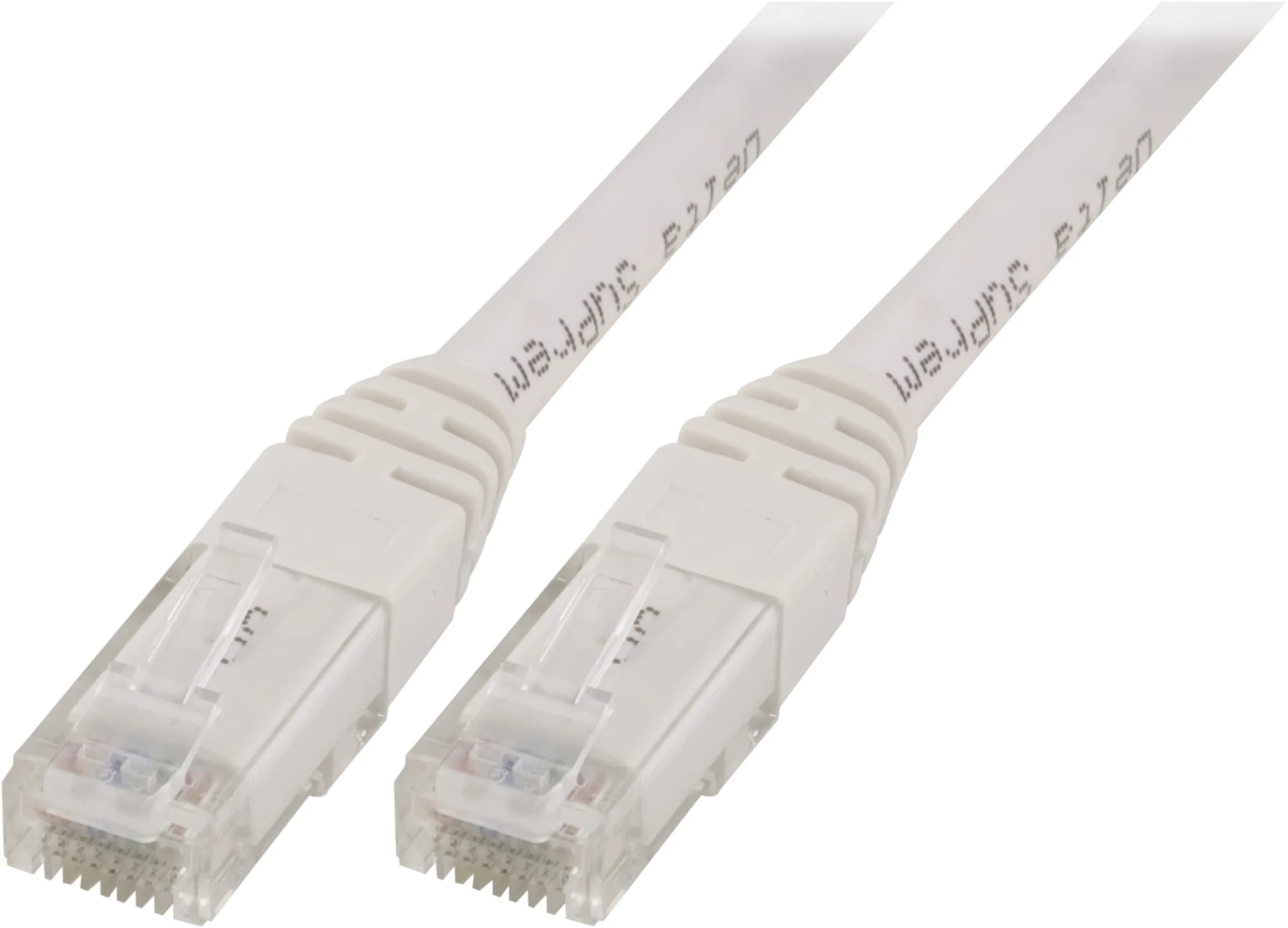 Deltaco Cat5e UTP RJ45 2m -verkkokaapeli, valkoinen