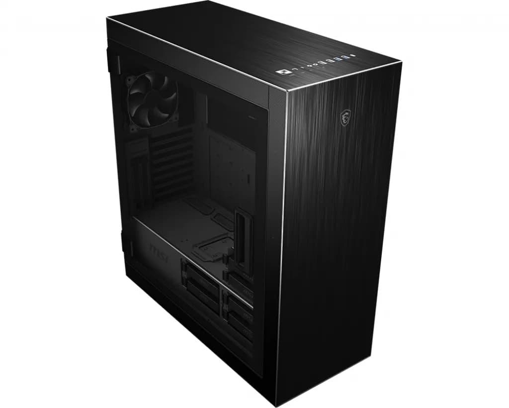 MSI MPG SEKIRA 500P -miditornikotelo ikkunalla, musta