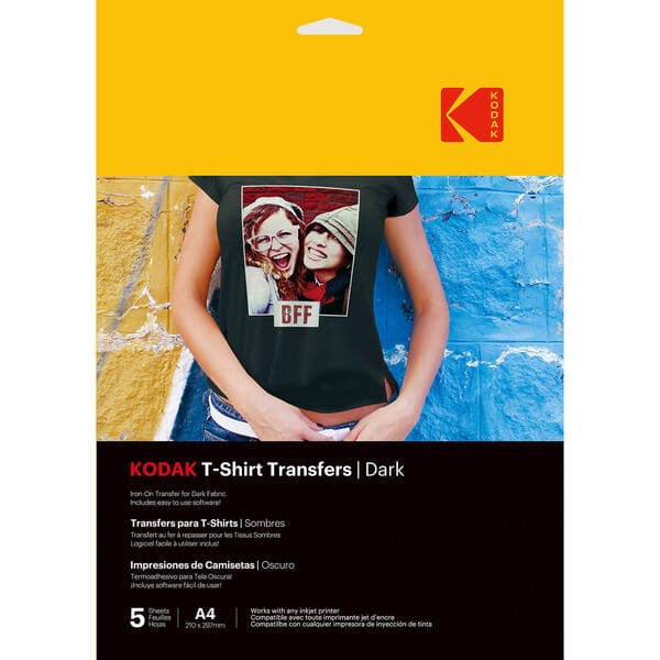 Kodak T-Shirt Transfers Dark Textile A4 x5pcs – Kodak