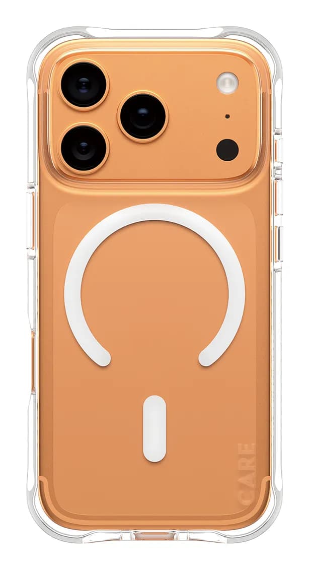 CARE by PanzerGlass Fashionable MagSafe, iPhone 17 Pro -suojakuori, läpinäkyvä w. White – Panzerglass