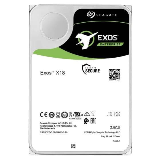 Seagate Exos X18 3.5" 18 Tt, 7200 RPM, 256 MB, SATA III -kovalevy (yrityskäyttöön) – Seagate