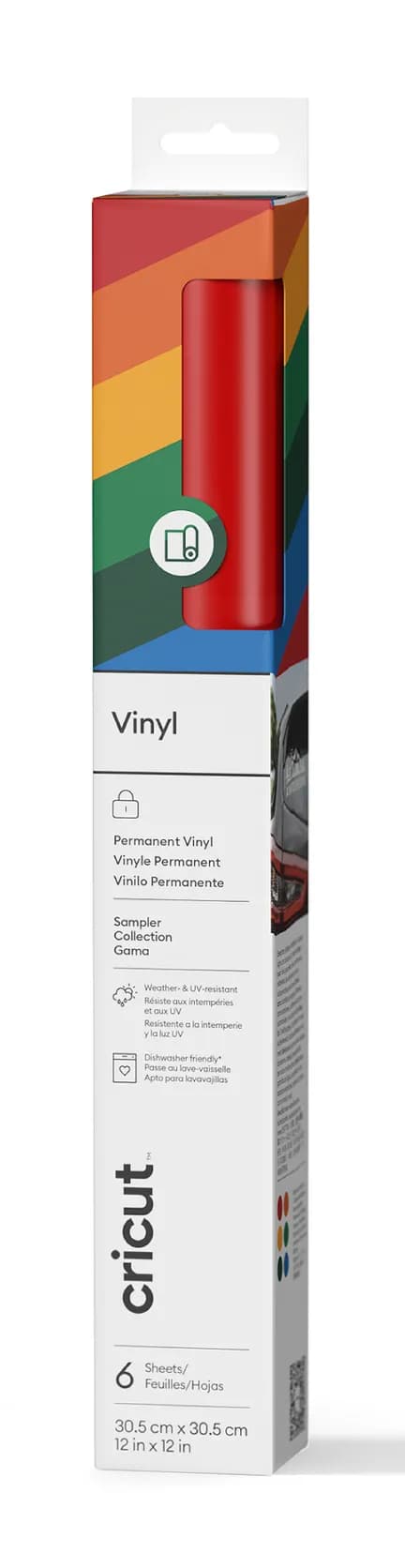 Cricut Premium Vinyl Permanent 30x20cm 6-sheet Samler (Brights) – CRICUT