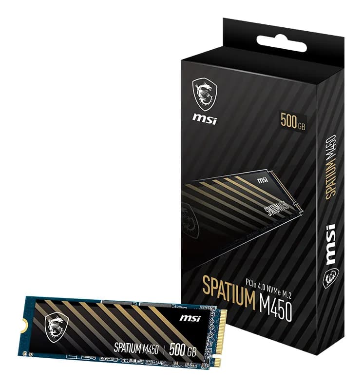 MSI SPATIUM M450 500 Gt M.2 PCIe NVMe -SSD-levy – MSI