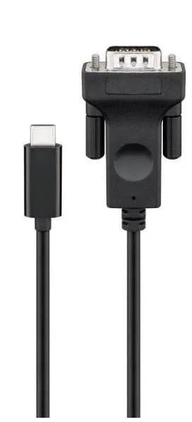MicroConnect USB-C – VGA -kaapeli, 1,8 m, musta