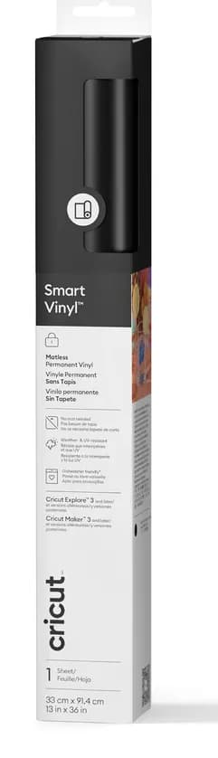 Cricut Smart Vinyl Permanent 33x91cm 1 sheet (Black) – CRICUT