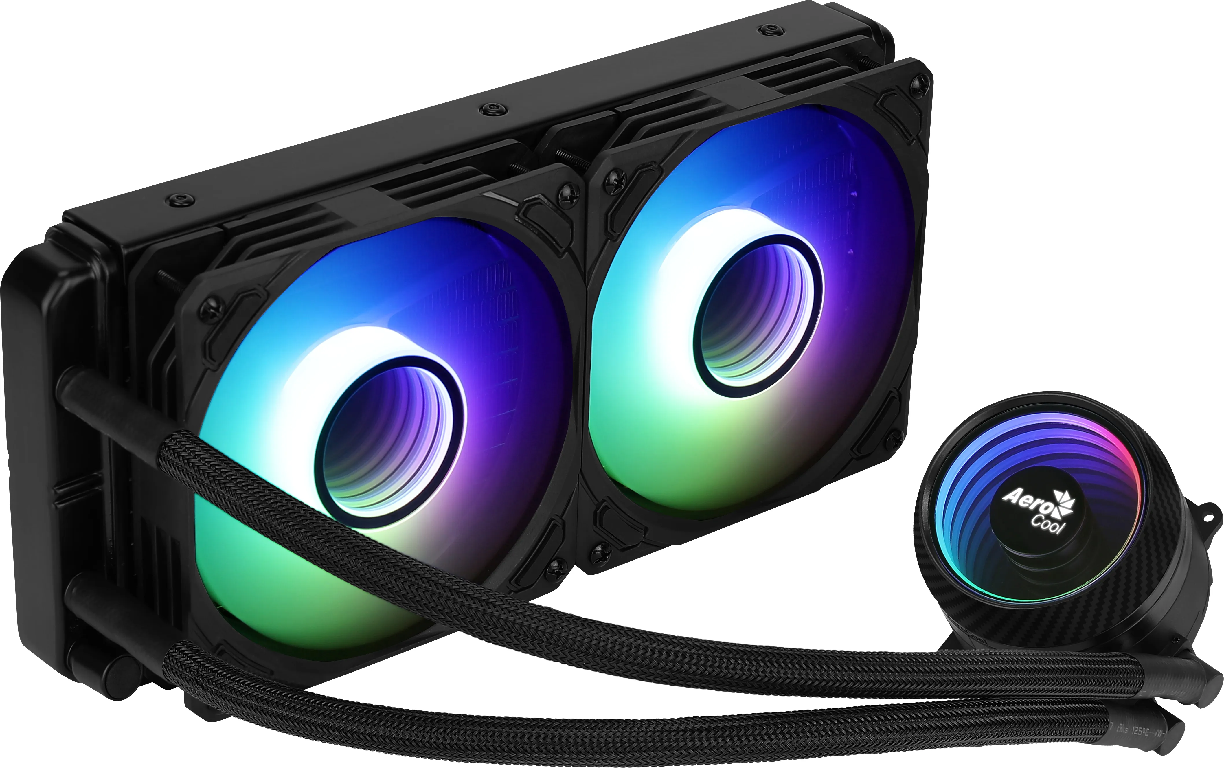 Aerocool Mirage L240 240mm ARGB -nestejäähdytin, musta