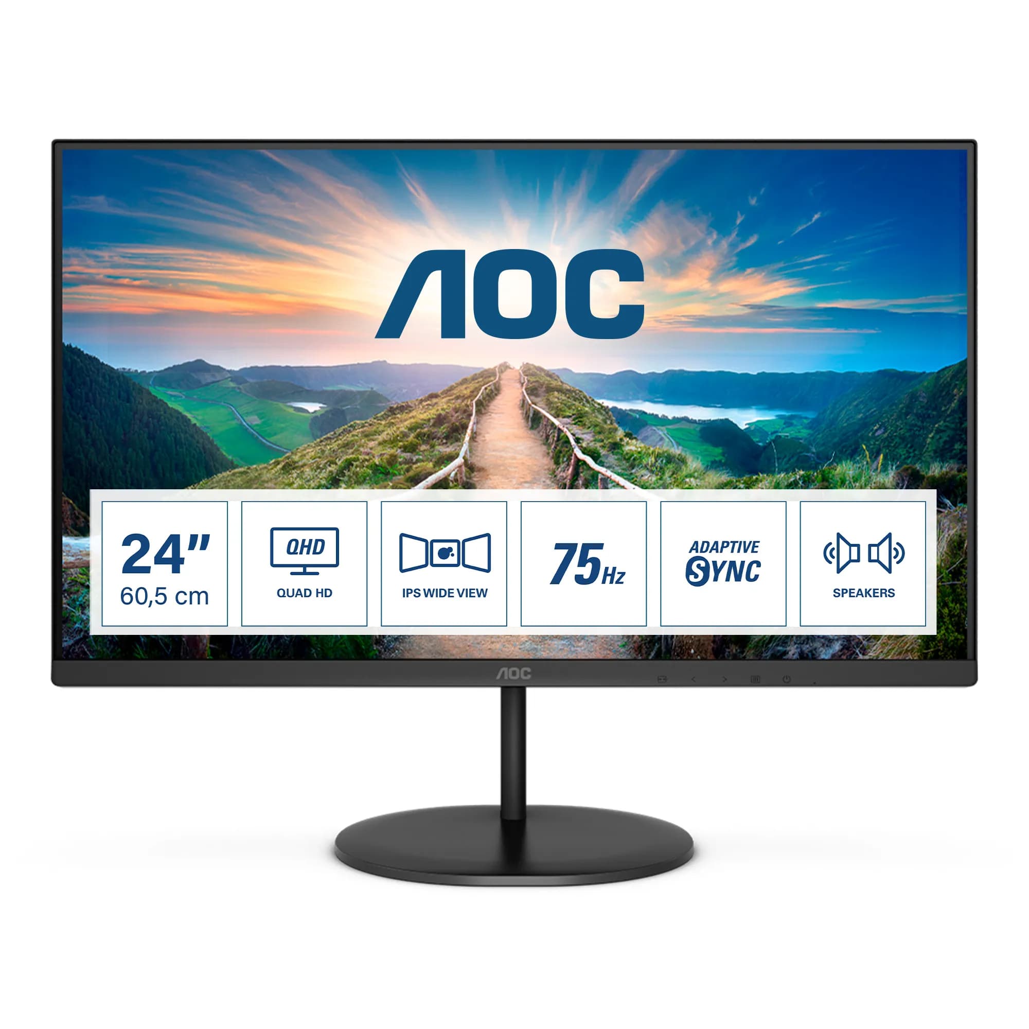 AOC Q24V4EA 23.8" QHD, IPS -näyttö – AOC