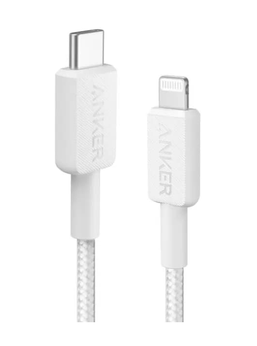 Anker USB-C – Lightning -kaapeli, 0,9 m, valkoinen