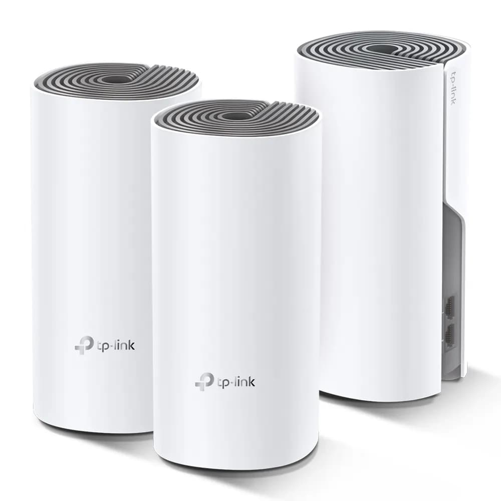 TP-Link Deco E4 -mesh WiFi -järjestelmä, Wi-Fi 5, AC1200, Dual-band, 3 kpl, valkoinen – TP-Link
