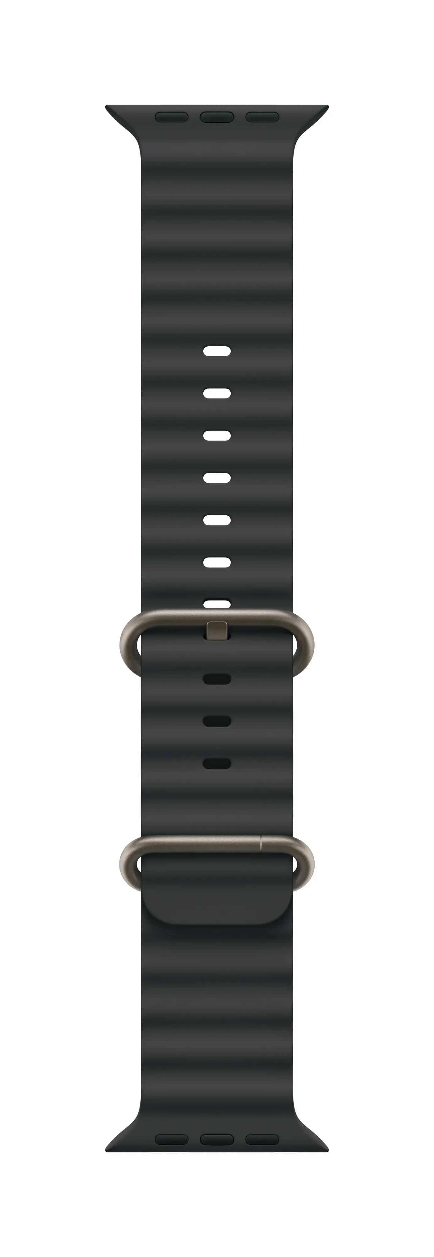 Apple Watch 49 mm -Ocean-ranneke, Musta / Luonnontitaani – Apple