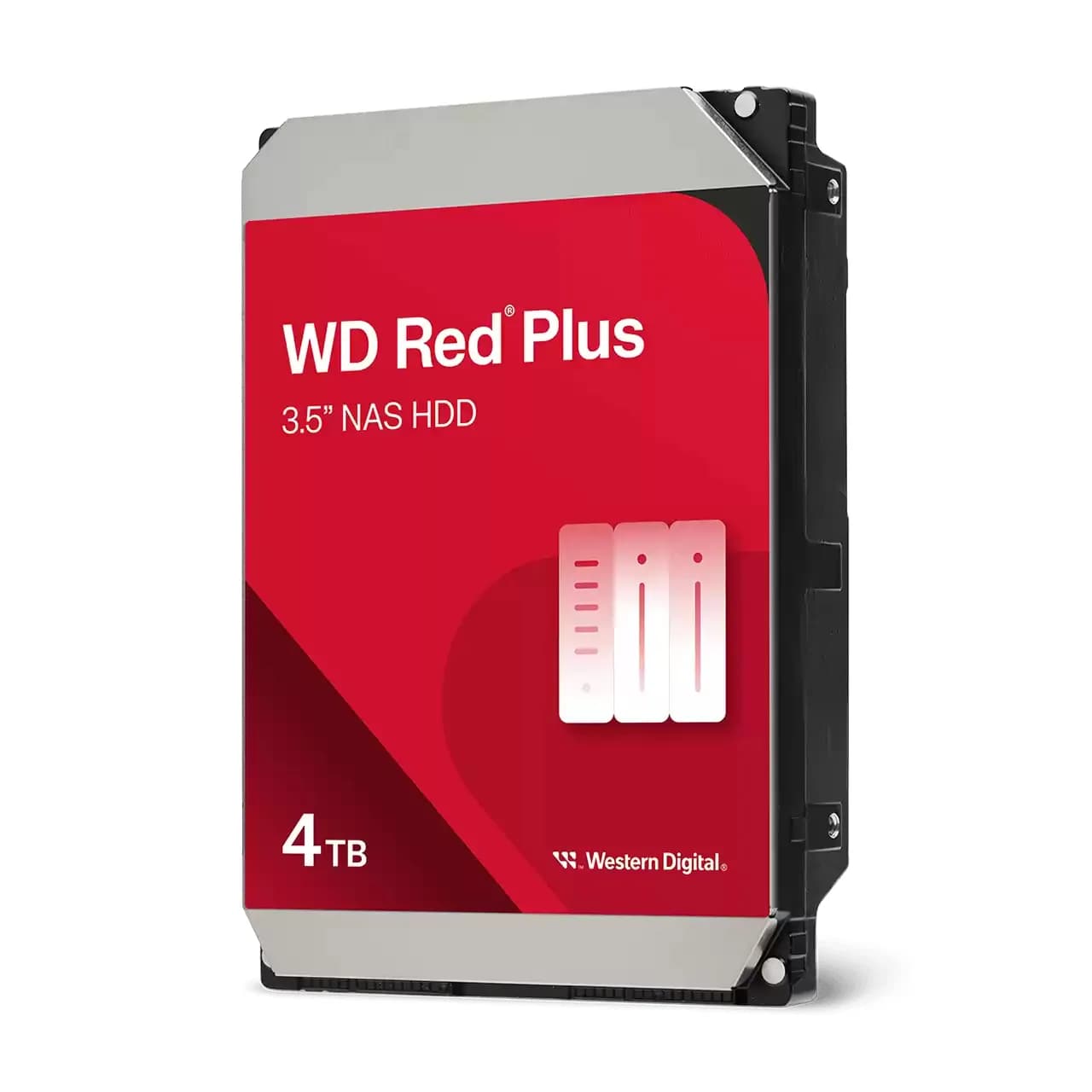 WD Red Plus 3.5" 4 Tt, 5400 RPM, 128 MB, SATA III -kovalevy (NAS) – WESTERN DIGITAL