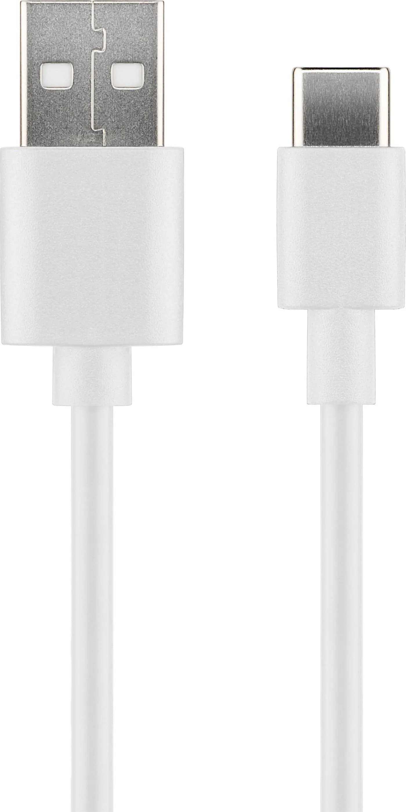 MicroConnect USB 2.0 USB-C – USB-A -kaapeli, 0,5 m, valkoinen