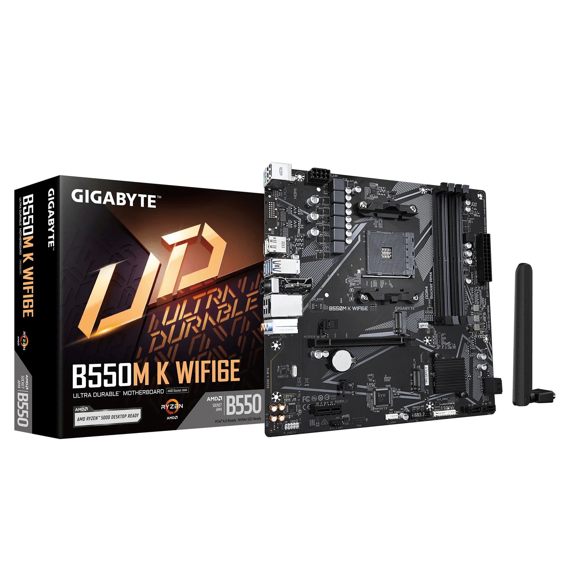 Gigabyte B550M K WiFi 6E AM4 mATX-emolevy – Gigabyte