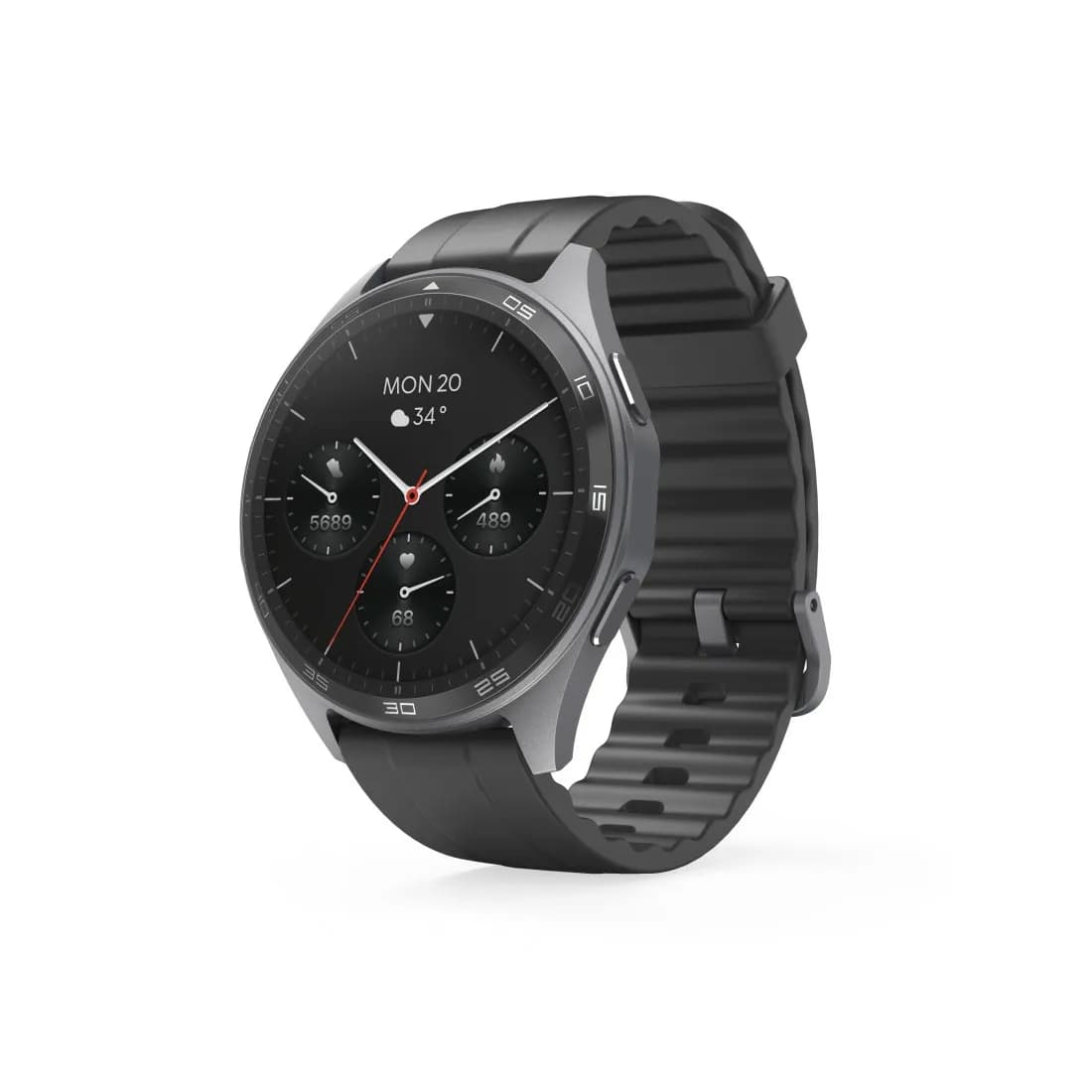 Hama Smart Watch 7010 46mm AMOLED -älykello, musta