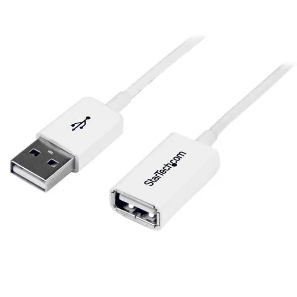 StarTech USB 2.0 -jatkokaapeli, 3 m, valkoinen